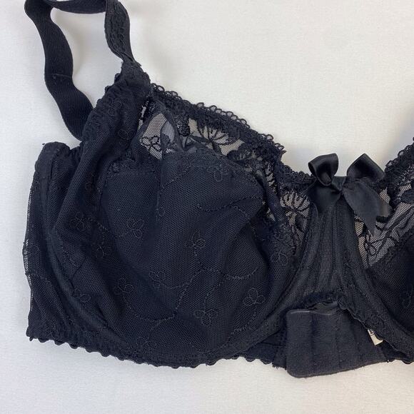 Prima Donna Stockholm Lace Black Bra Underwire Bow Size EU 85 US Band 38 - Picture 2 of 10